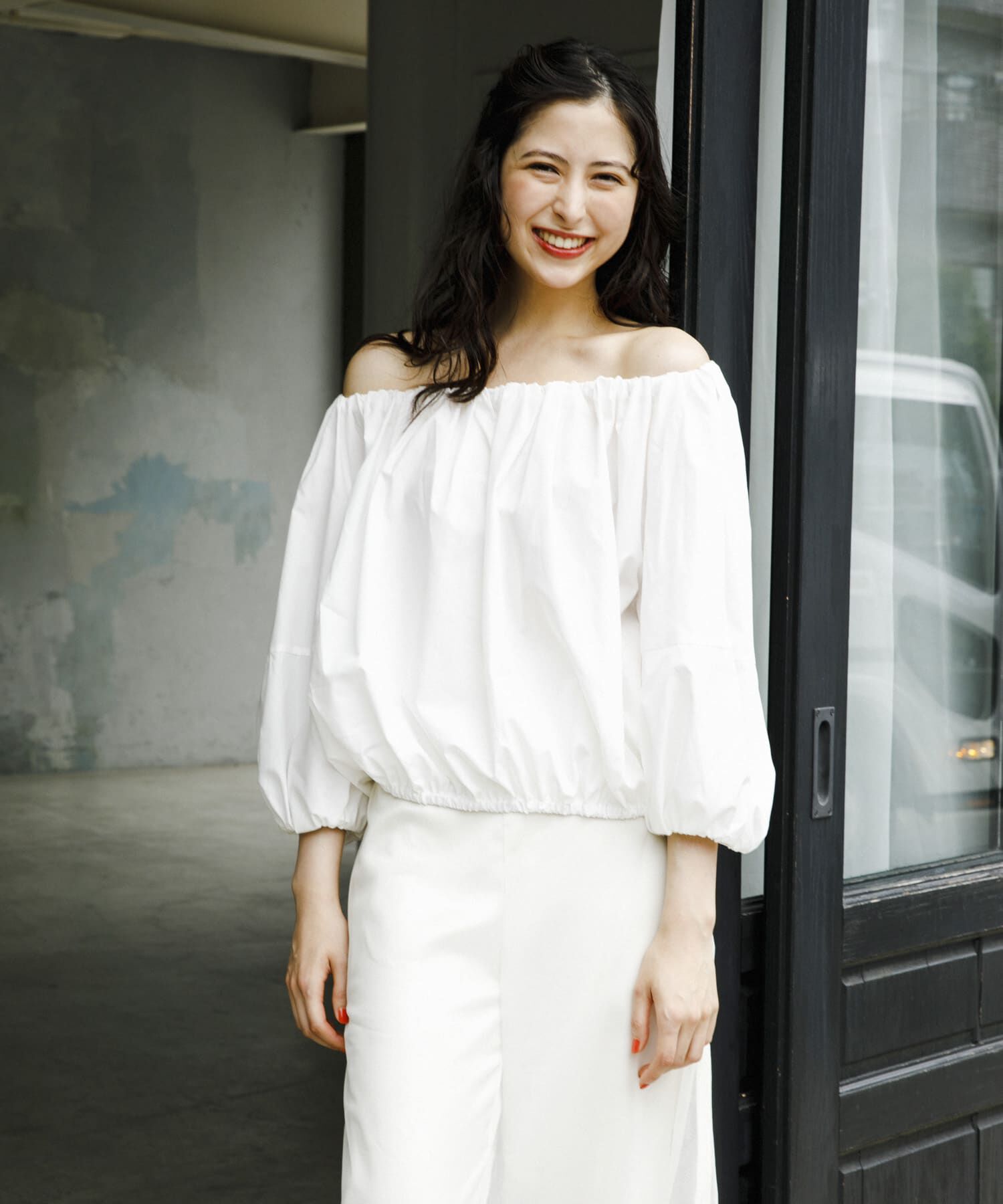 SENSE OF PLACE by URBAN RESEARCH「バルーンオフショルブラウス」|シャツ・ブラウス|