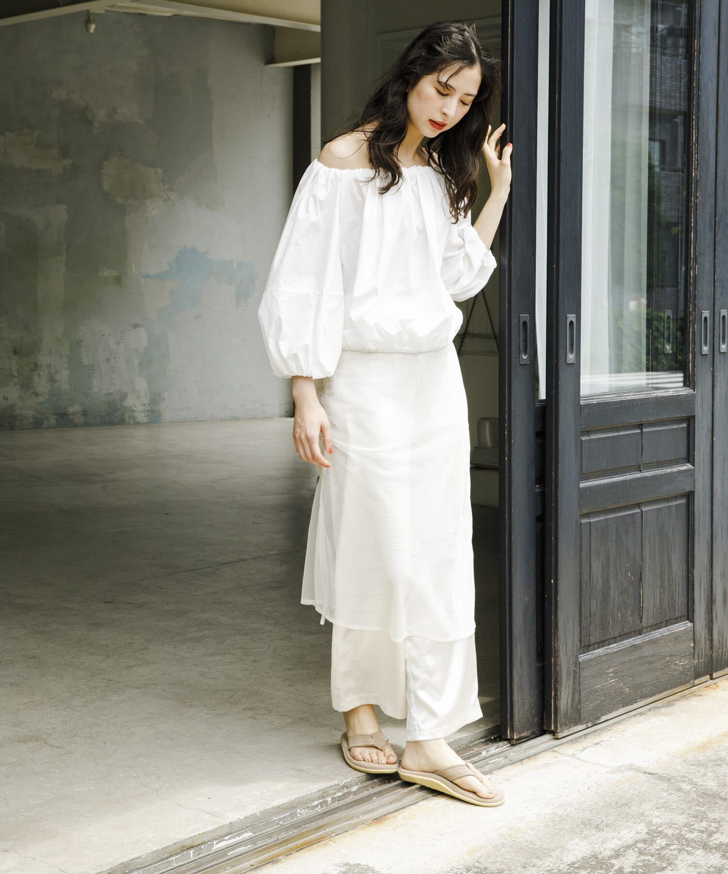 SENSE OF PLACE by URBAN RESEARCH「バルーンオフショルブラウス」|シャツ・ブラウス|