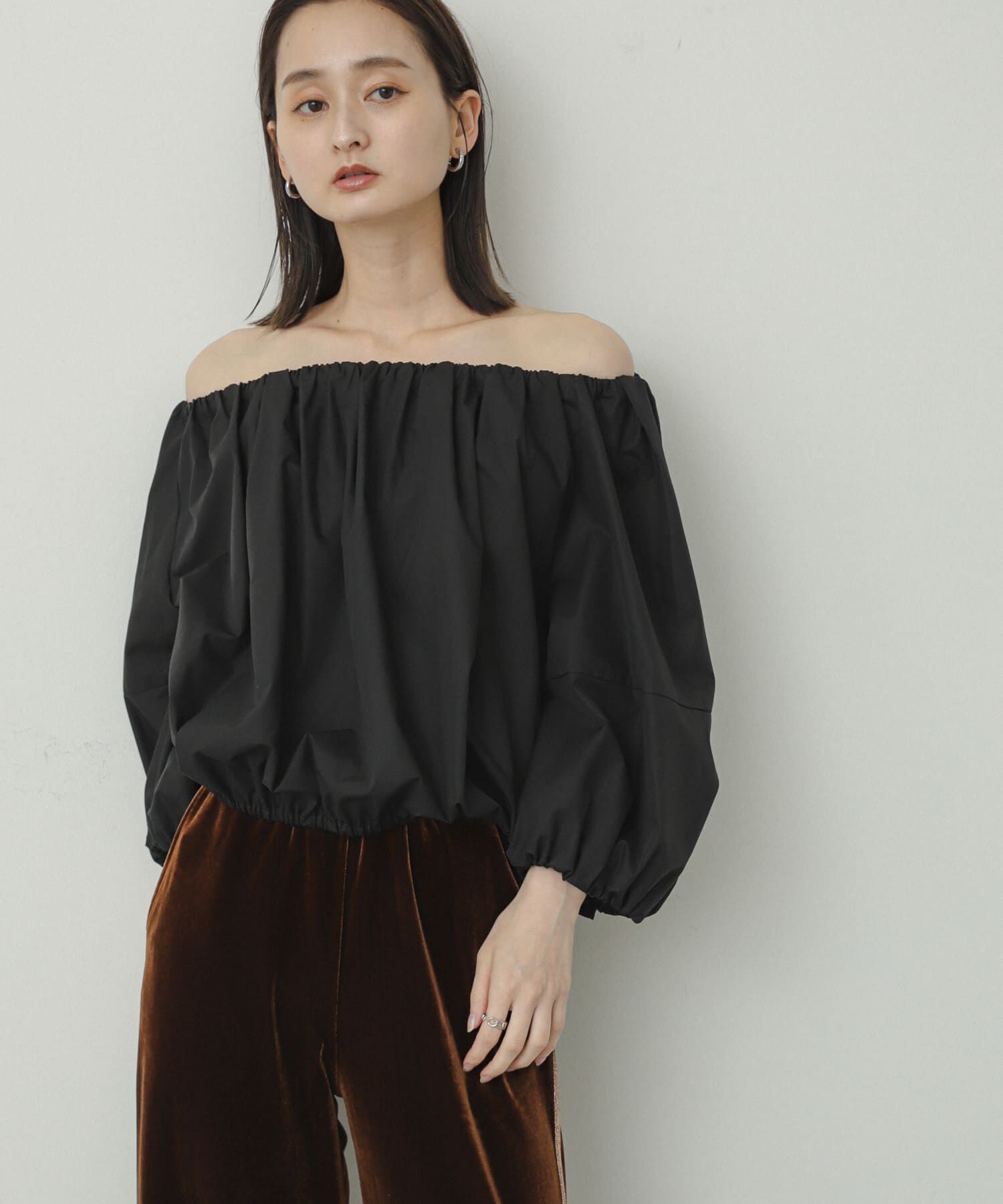 SENSE OF PLACE by URBAN RESEARCH「バルーンオフショルブラウス」|シャツ・ブラウス|