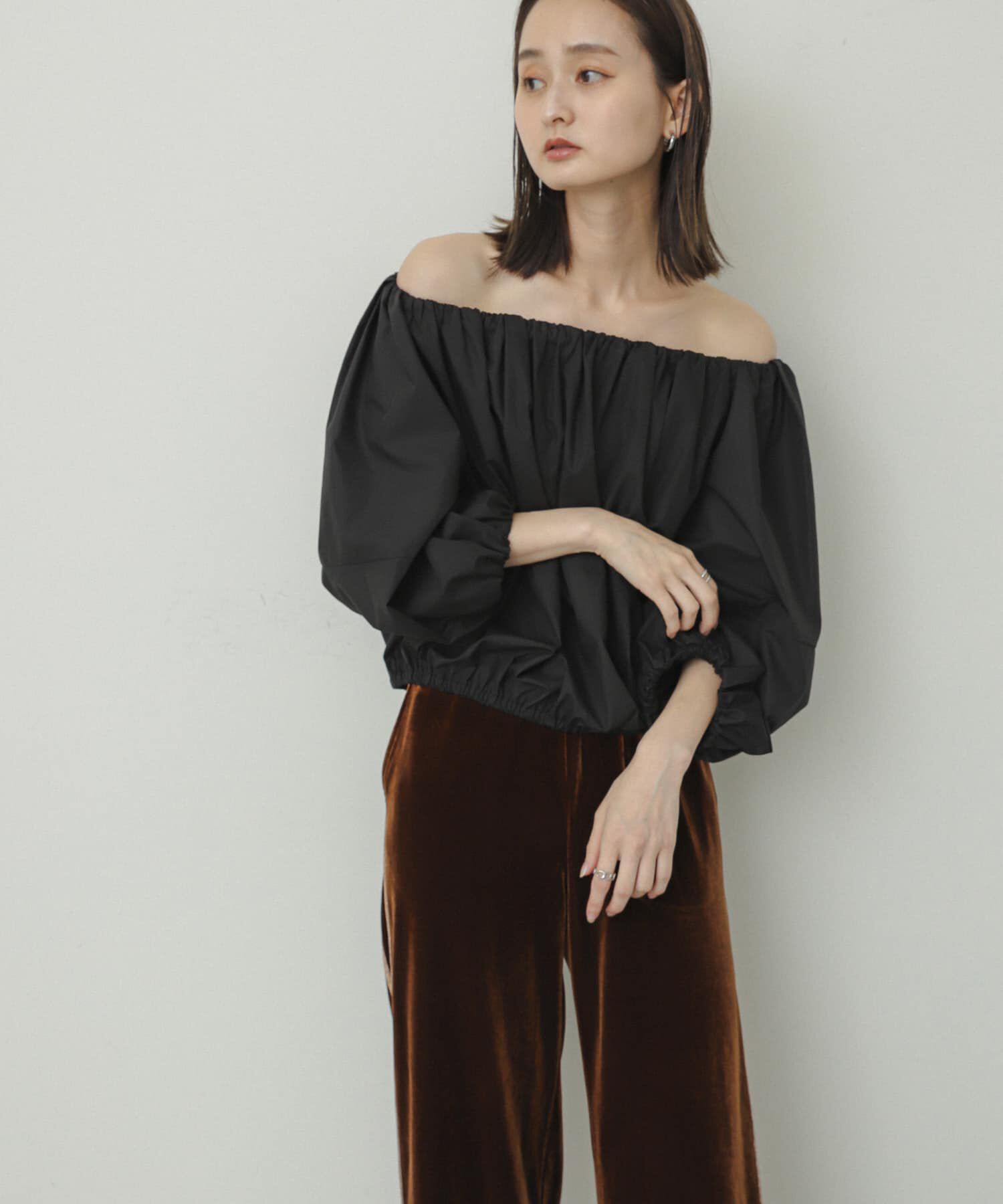 SENSE OF PLACE by URBAN RESEARCH「バルーンオフショルブラウス」|シャツ・ブラウス|