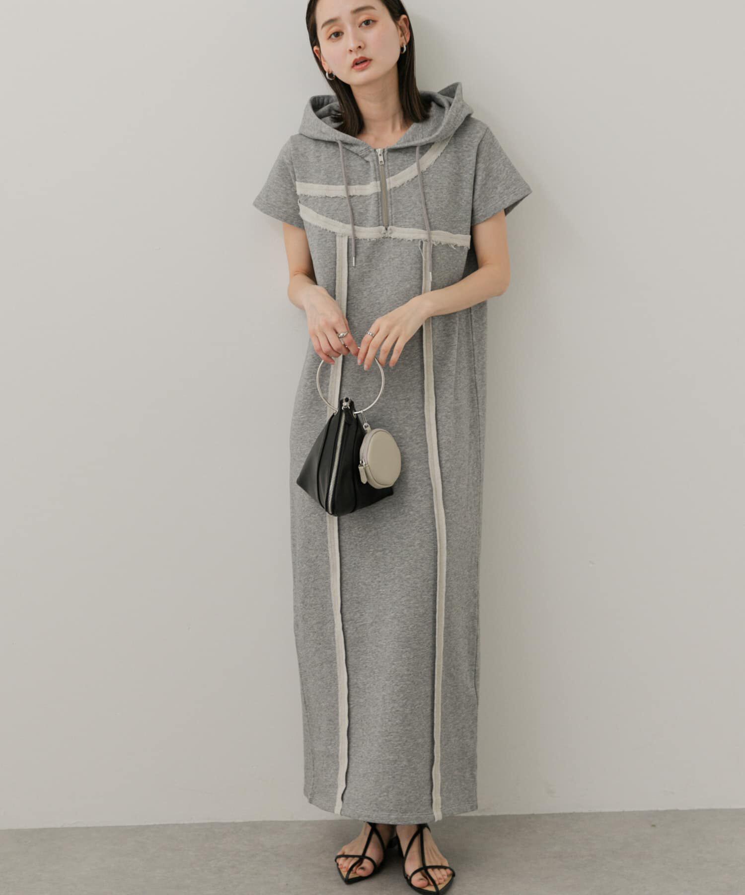SENSE OF PLACE by URBAN RESEARCH「フーディージップワンピース」|ワンピース|グレー