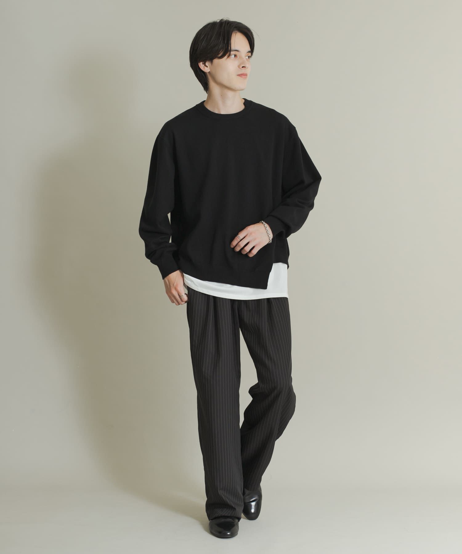 SENSE OF PLACE by URBAN RESEARCH「アシメクルーネックニット」|ニット・セーター|