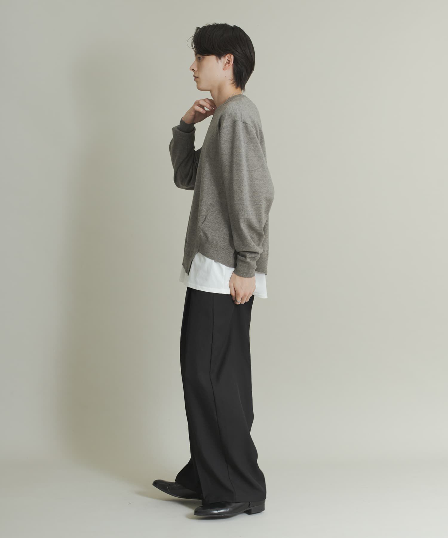 SENSE OF PLACE by URBAN RESEARCH「アシメクルーネックニット」|ニット・セーター|