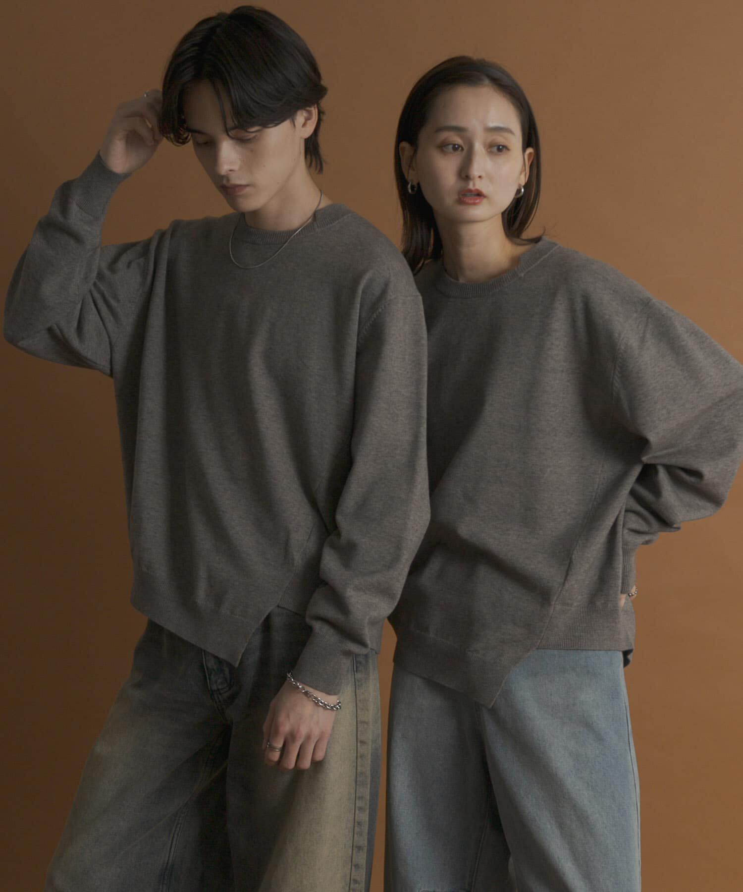 SENSE OF PLACE by URBAN RESEARCH「アシメクルーネックニット」|ニット・セーター|