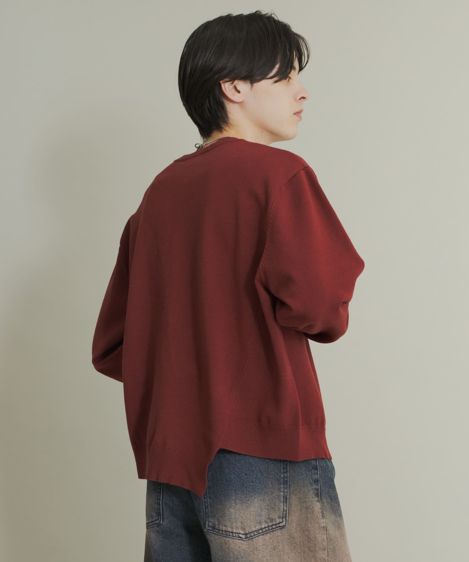 SENSE OF PLACE by URBAN RESEARCH「アシメクルーネックニット」|ニット・セーター|