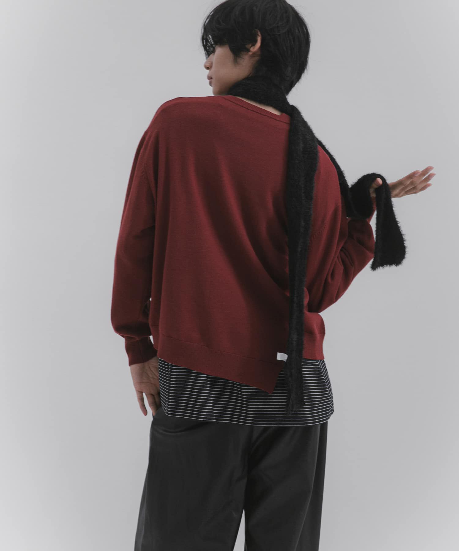 SENSE OF PLACE by URBAN RESEARCH「アシメクルーネックニット」|ニット・セーター|