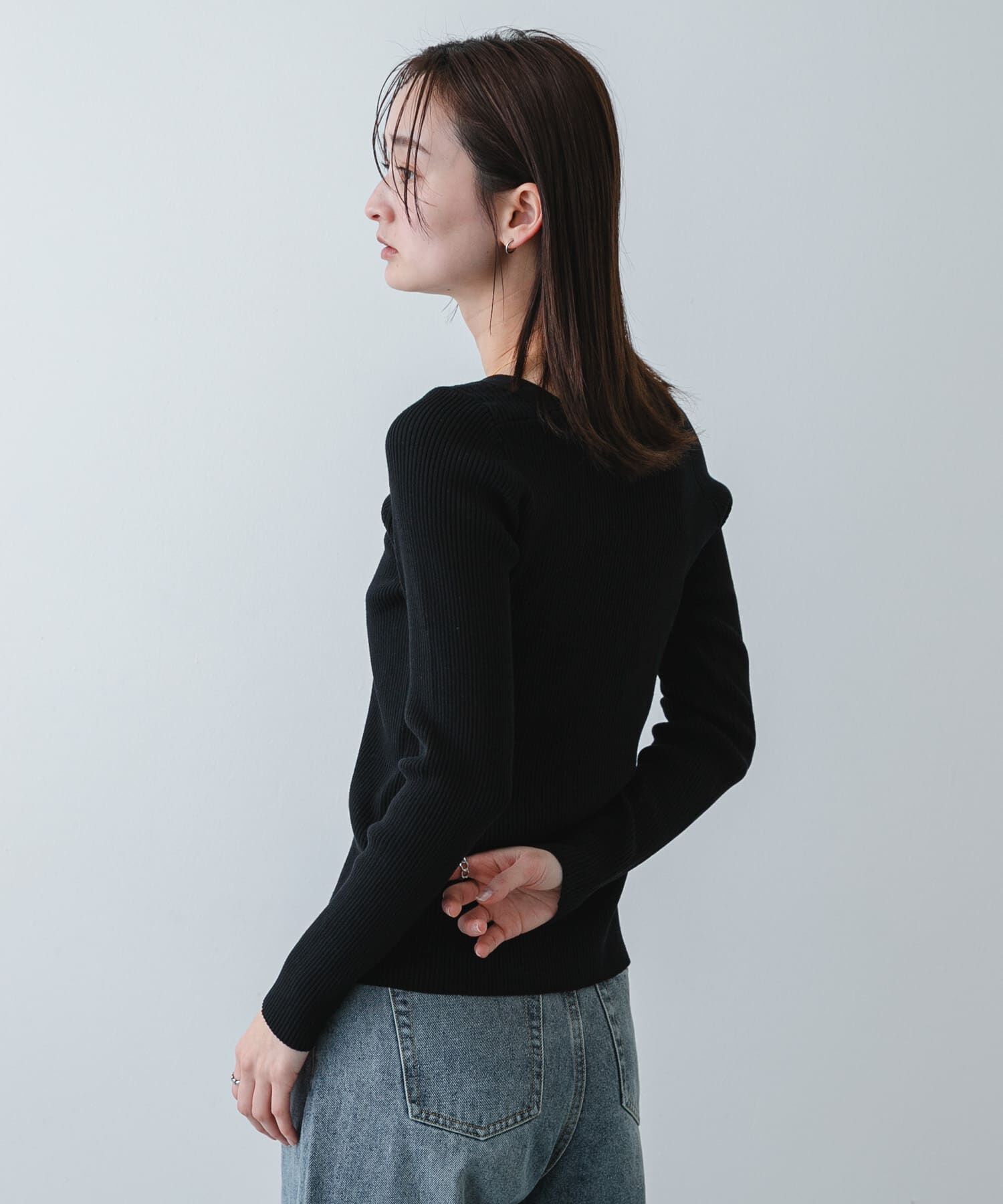 SENSE OF PLACE by URBAN RESEARCH「『洗濯可』アシメデザインリブセーター」|ニット・セーター|