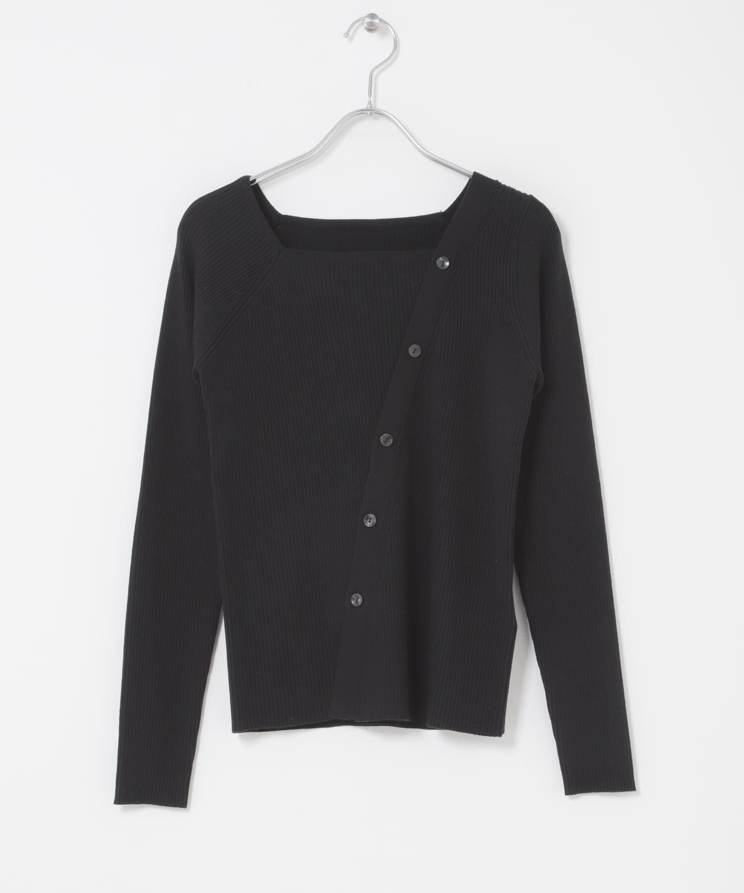 SENSE OF PLACE by URBAN RESEARCH「『洗濯可』アシメデザインリブセーター」|ニット・セーター|