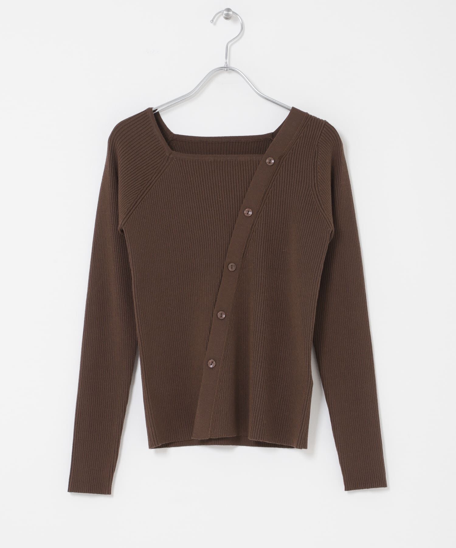 SENSE OF PLACE by URBAN RESEARCH「『洗濯可』アシメデザインリブセーター」|ニット・セーター|