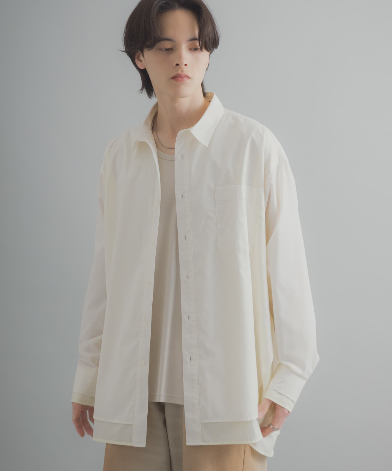 SENSE OF PLACE by URBAN RESEARCH「レイヤードレギュラーカラーシャツ」|シャツ・ブラウス|