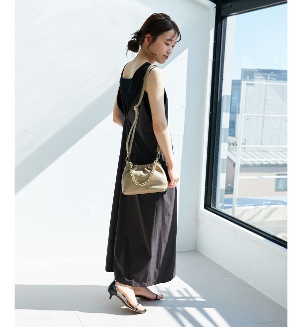  「ナイロンVネックキャミワンピース」|ワンピース|