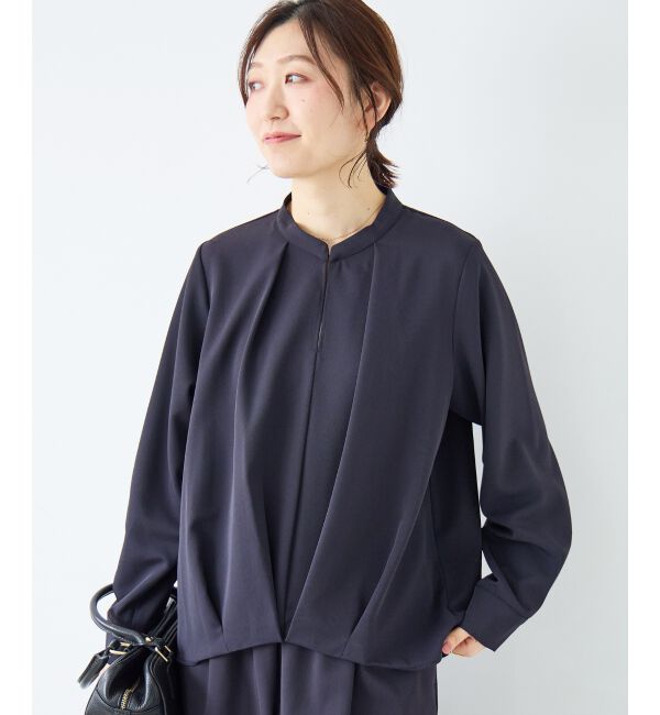  「フルダルヘムタックプルオーバー」|シャツ・ブラウス|ネイビー