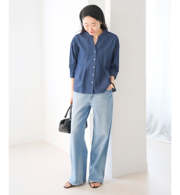  「タックスキッパーデニムブラウス」|シャツ・ブラウス|
