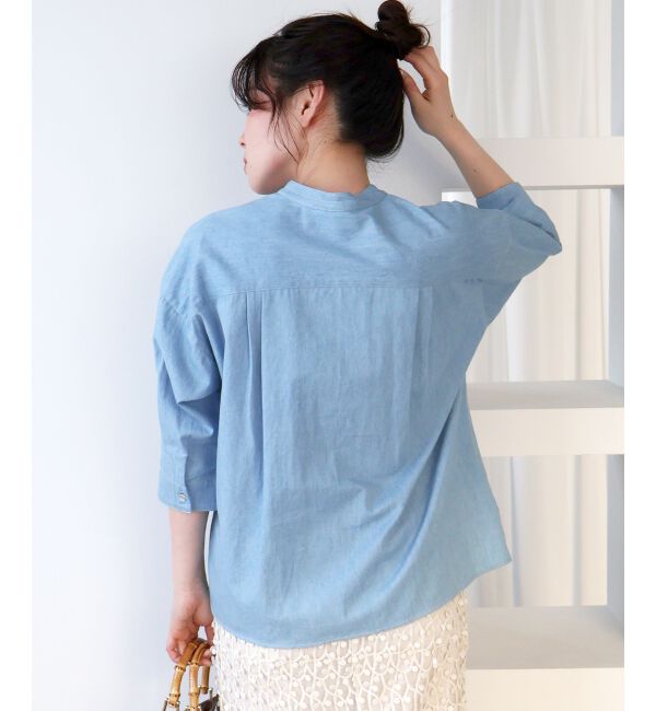  「タックスキッパーデニムブラウス」|シャツ・ブラウス|