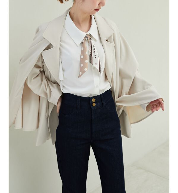 MAJESTICLEGON「2wayケープデザイントレンチ」|トレンチコート|