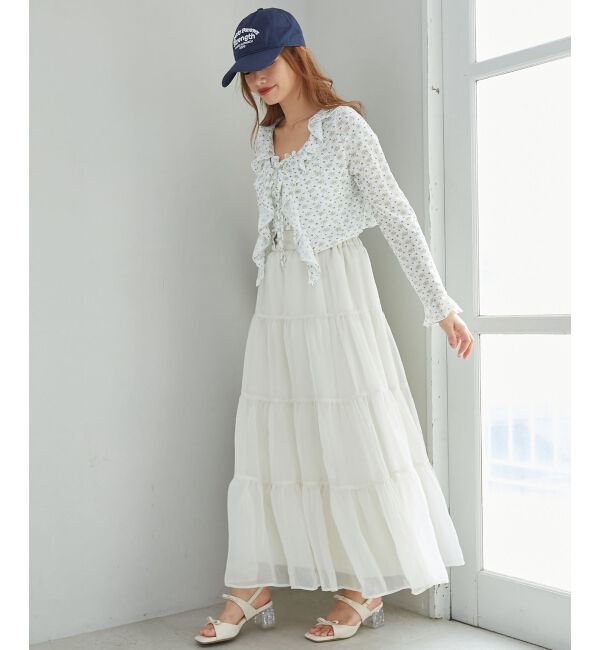  「クリアビジューヒールリボンサンダル」|サンダル|