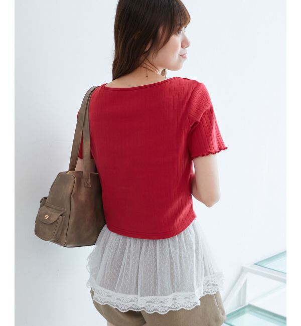  「ペプラムキャミセットカットカーデ」|カーディガン|