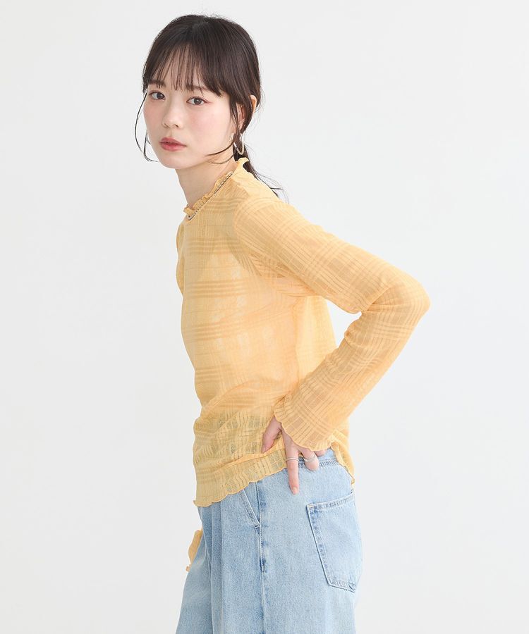 earth music&ecology「シアーチェックプルオーバー」|Tシャツ・カットソー|