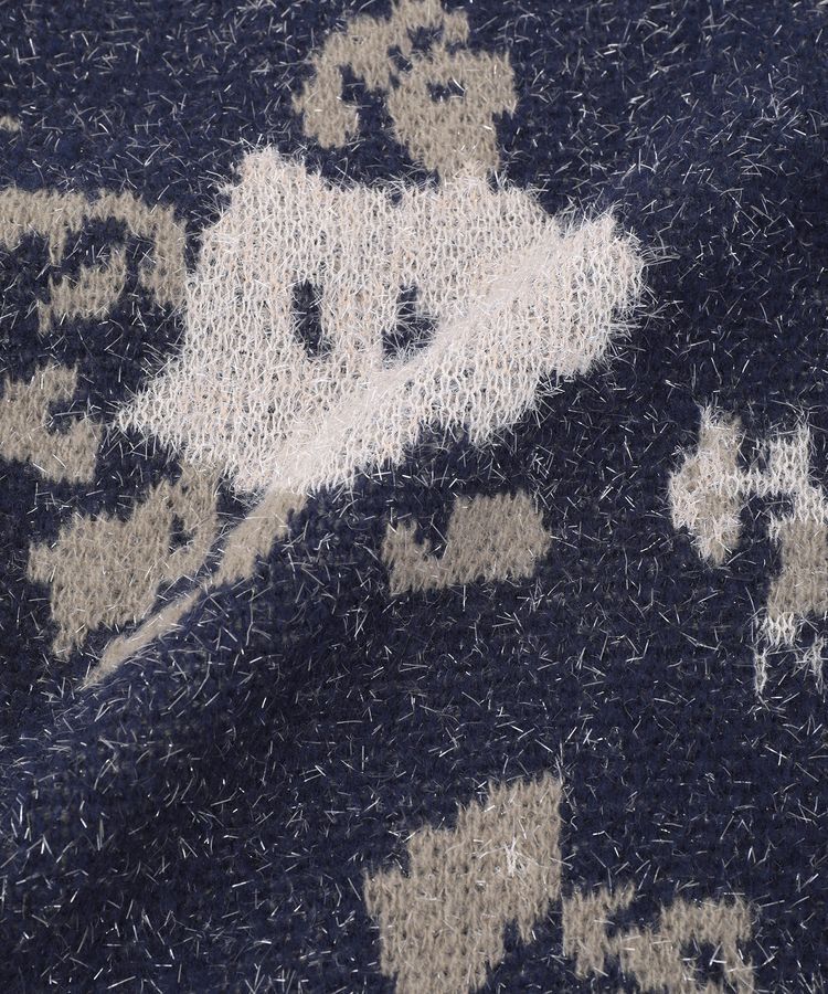 earth music&ecology「フラワージャガードラメシャギーカーディガン」|カーディガン|