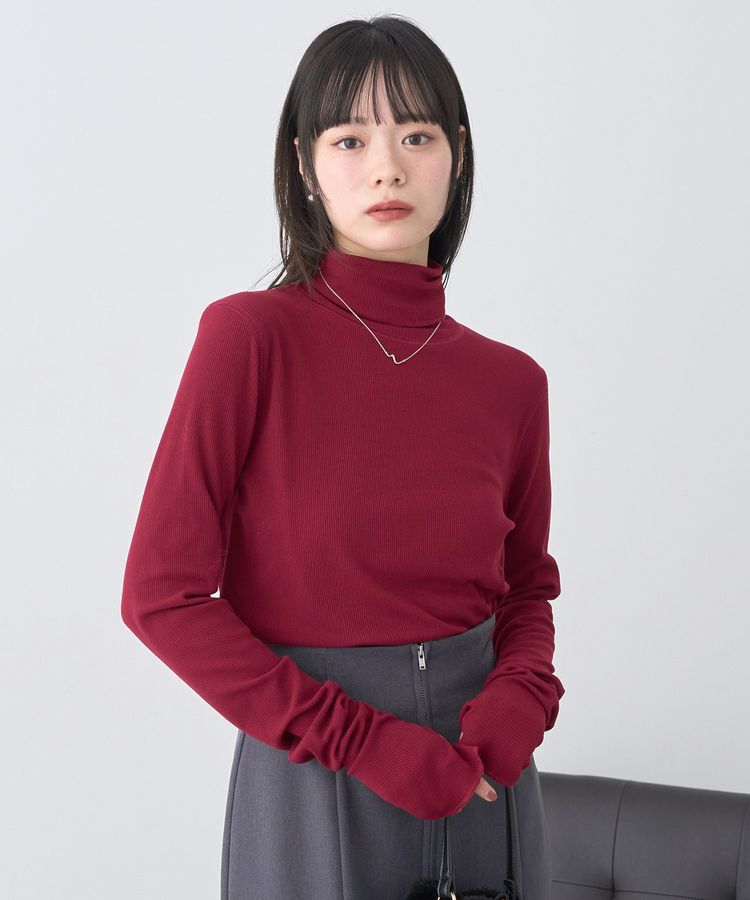 earth music&ecology「リブタートルネックプルオーバー」|Tシャツ・カットソー|