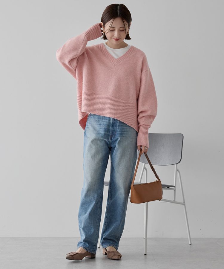 AMERICAN HOLIC「ワイドリブVネックプルオーバー」|ニット・セーター|