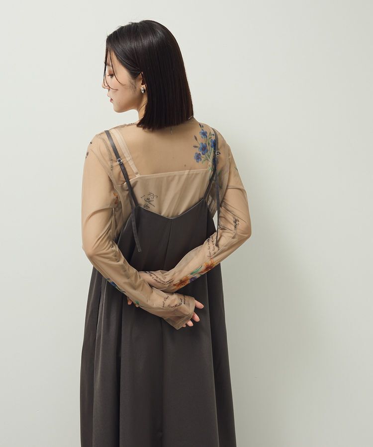 Green Parks「前後2WAYサテンキャミワンピース」|ワンピース|