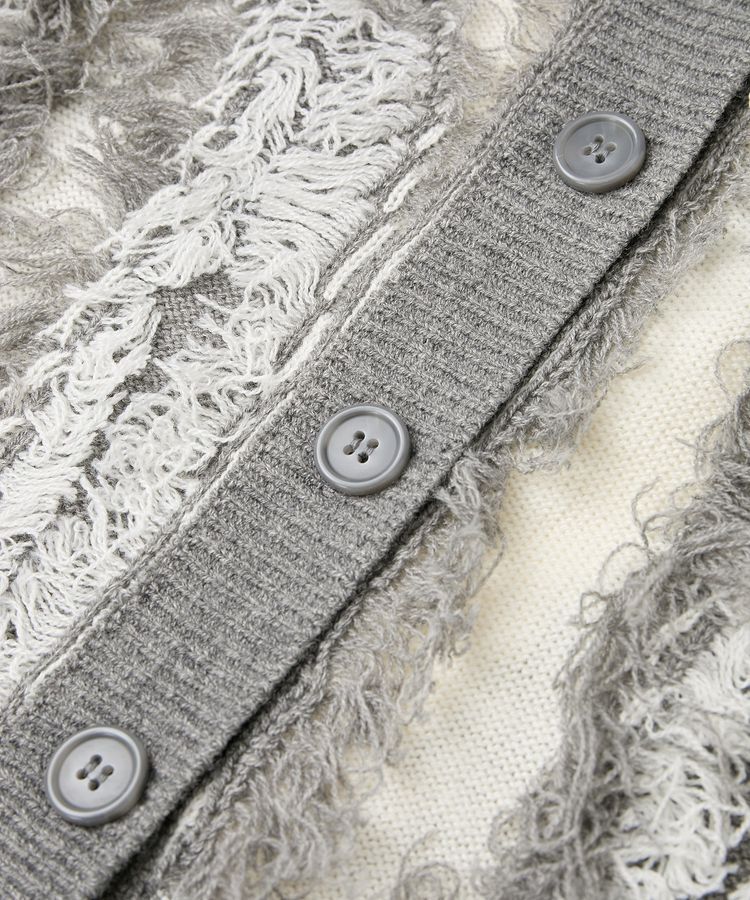 Green Parks「・ELENCARE DUE フリンジジャカードカーディガン」|カーディガン|