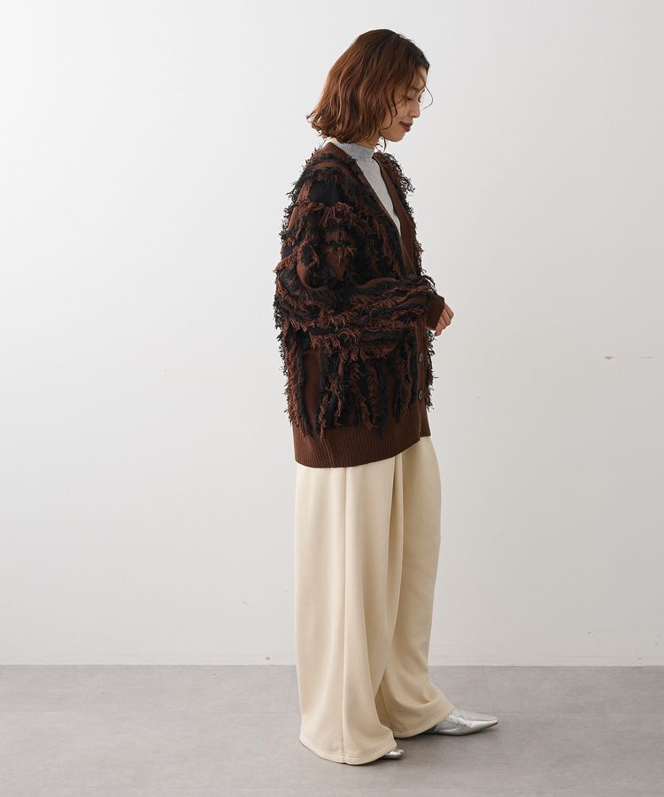 Green Parks「・ELENCARE DUE フリンジジャカードカーディガン」|カーディガン|