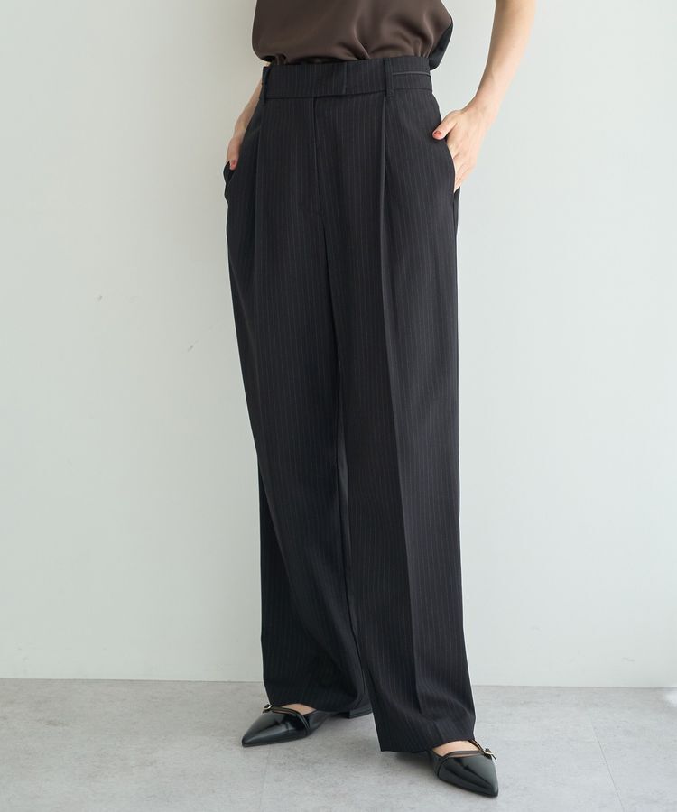 YECCA VECCA「ウエストデザインワイドストレートパンツ」|その他|Stripe
