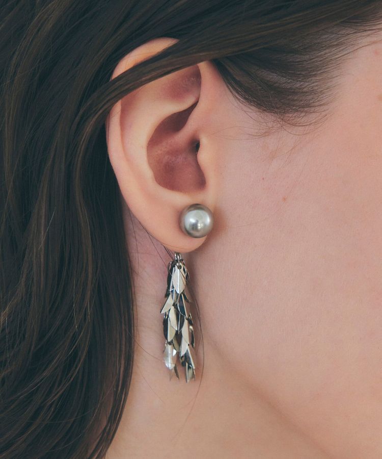 YECCA VECCA「パールリーフピアス」|ピアス|Silver
