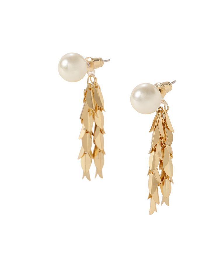 YECCA VECCA「パールリーフピアス」|ピアス|