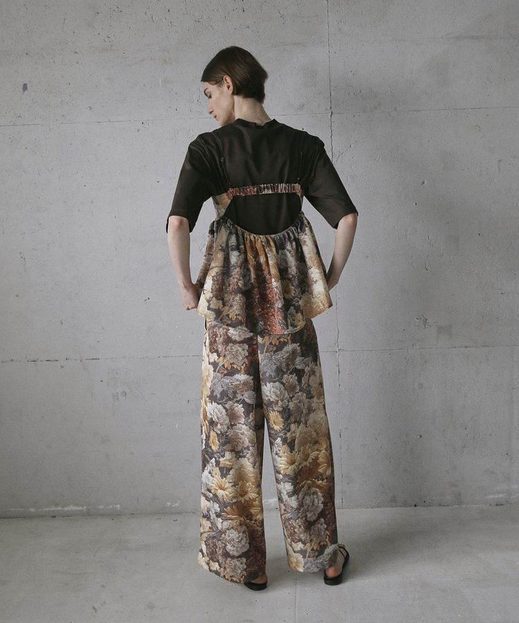 GARAGE OF GOOD CLOTHING「【日本製】ダークフラワープリントドロストワイドパンツ」|その他|