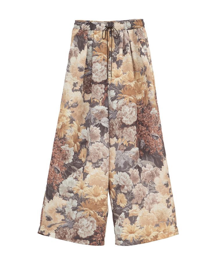 GARAGE OF GOOD CLOTHING「【日本製】ダークフラワープリントドロストワイドパンツ」|その他|