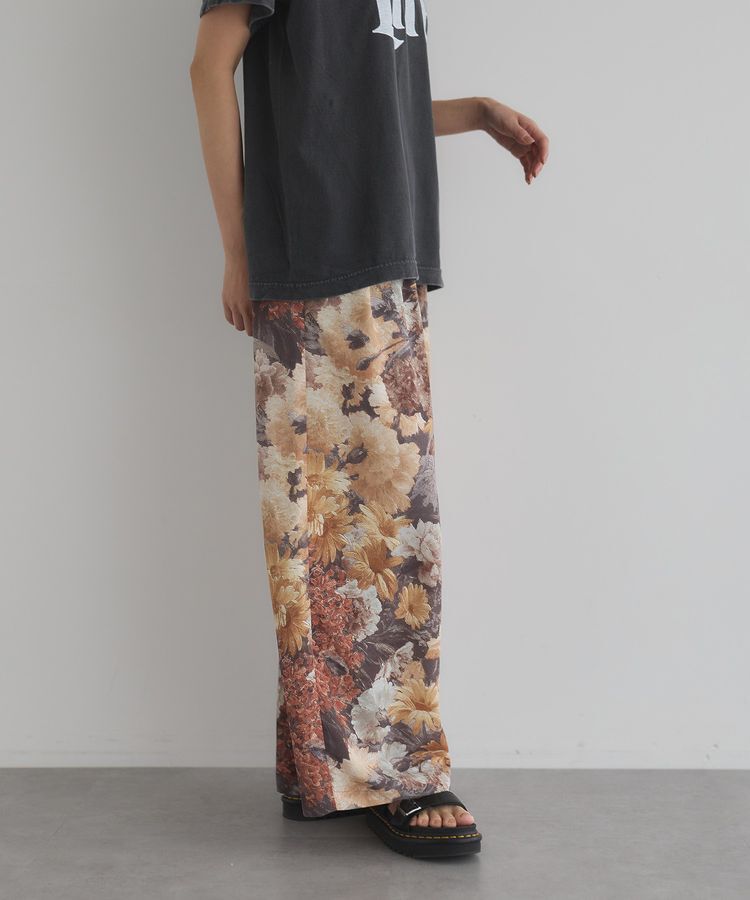 GARAGE OF GOOD CLOTHING「【日本製】ダークフラワープリントドロストワイドパンツ」|その他|