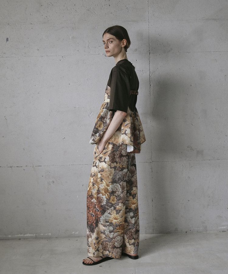 GARAGE OF GOOD CLOTHING「【日本製】ダークフラワープリントドロストワイドパンツ」|その他|