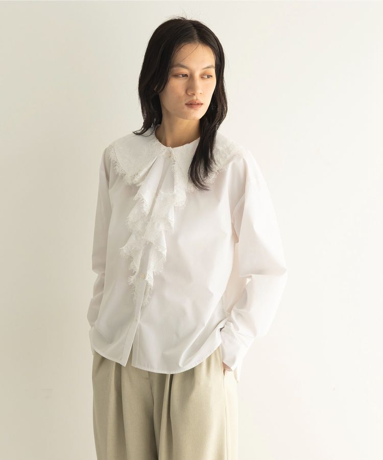 GARAGE OF GOOD CLOTHING「レースカラーラッフルブラウス」|シャツ・ブラウス|