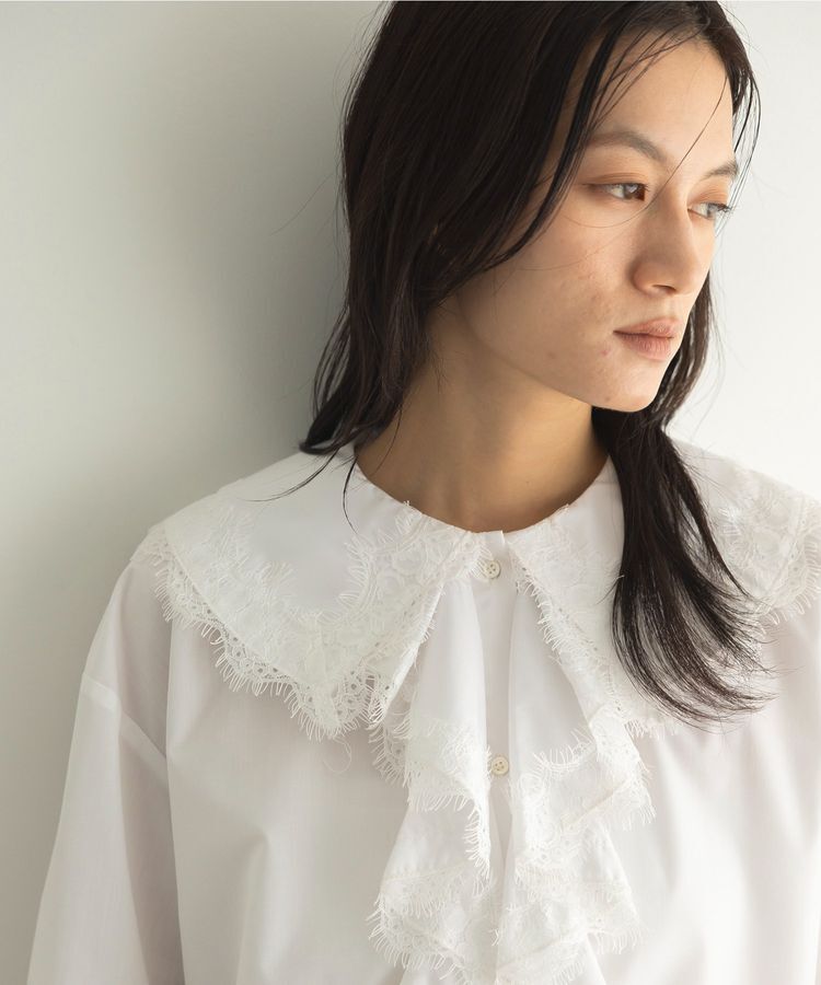 GARAGE OF GOOD CLOTHING「レースカラーラッフルブラウス」|シャツ・ブラウス|