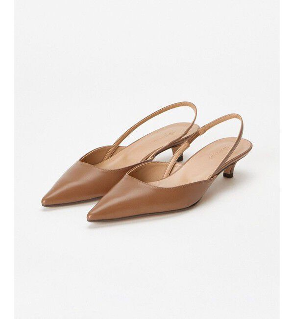 allureville「◇ ポインテッドスリングバックストラップパンプス」|パンプス|キャメル