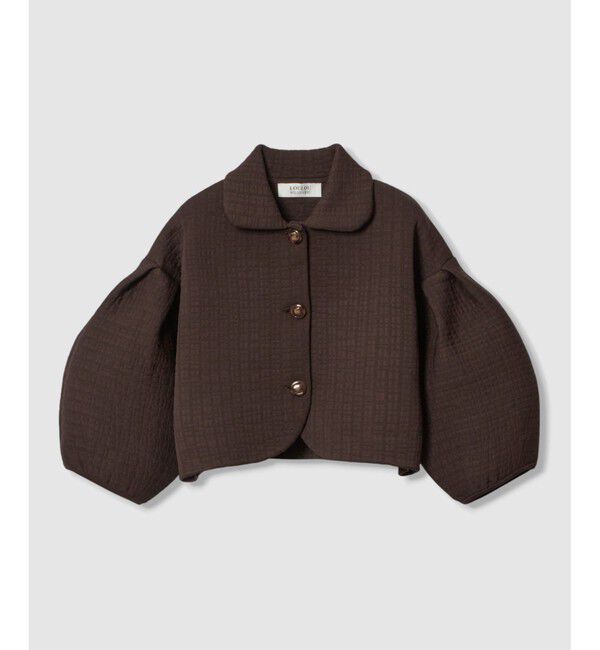 LOULOU WILLOUGHBY「【LOULOU WILLOUGHBY】ダブルジャガードパフニットジャケット」|ニット・セーター|