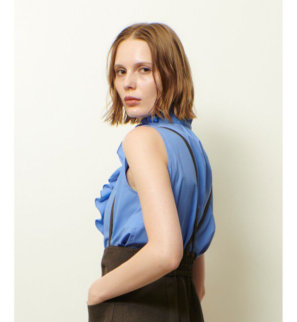 allureville「フロントフリルノースリブラウス」|シャツ・ブラウス|