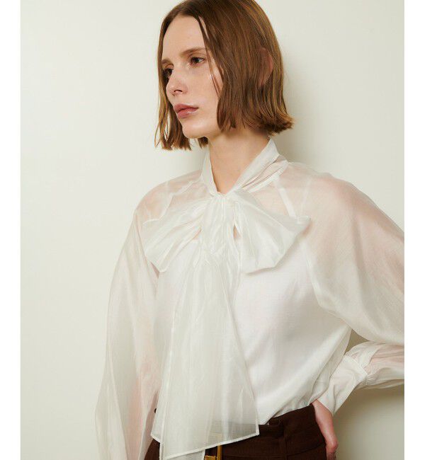 allureville「シルキーセルロースボウブラウス」|シャツ・ブラウス|