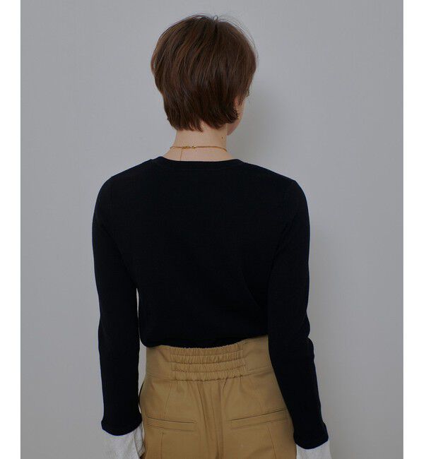 allureville「レースカフスドッキングプルオーバー」|ニット・セーター|