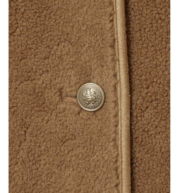 allureville「ツーブロッキングボアコート」|ノーカラーコート|