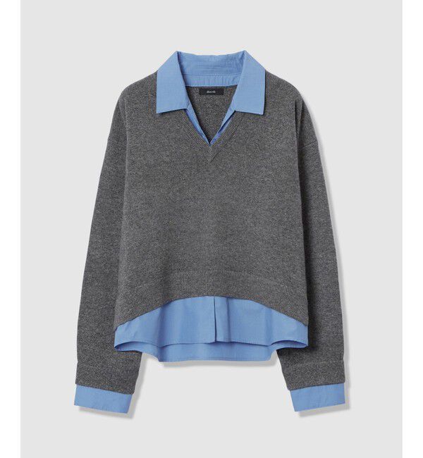 allureville「フェイクレイヤードスキッパープルオーバー」|ニット・セーター|