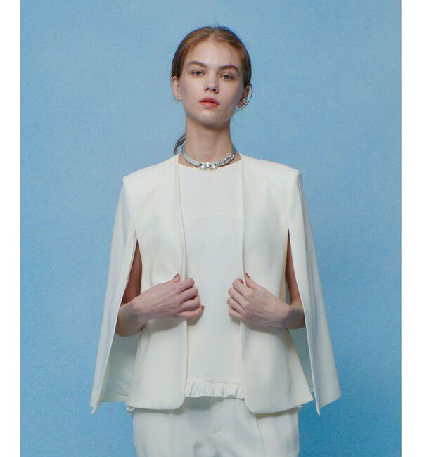 LOULOU WILLOUGHBY「◇【LOULOU WILLOUGHBY】リトルブラックケープジャケット」|ノーカラージャケット|