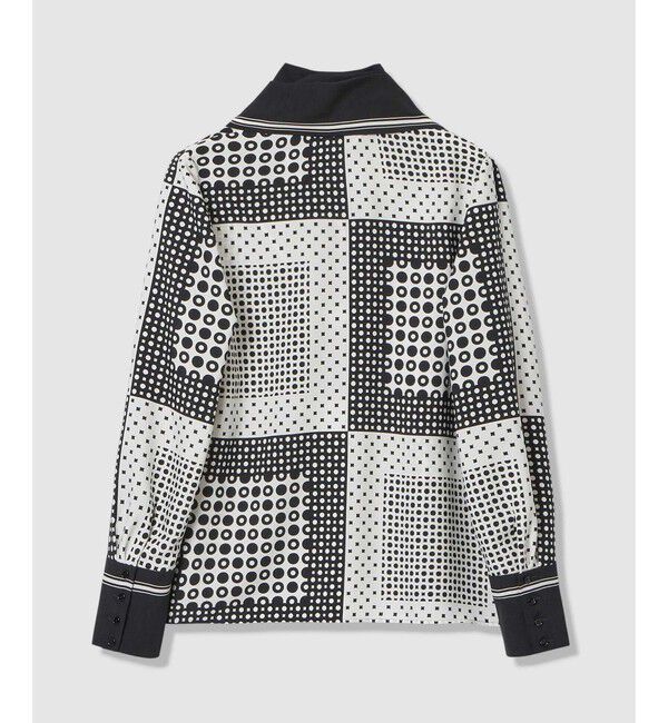 allureville「幾何プリントボウタイブラウス」|シャツ・ブラウス|