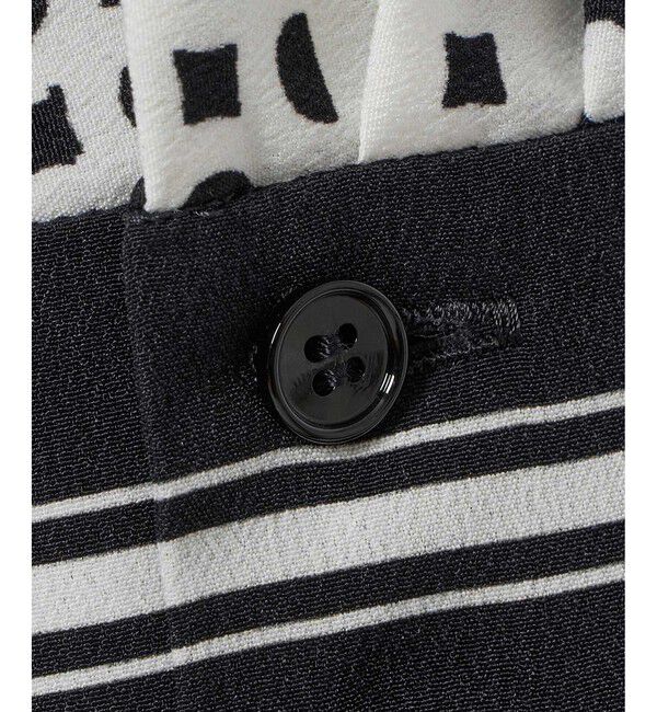 allureville「幾何プリントボウタイブラウス」|シャツ・ブラウス|