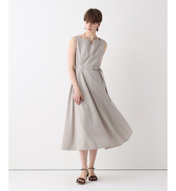 allureville「スクウェアデザインフレアーワンピース」|ワンピース|