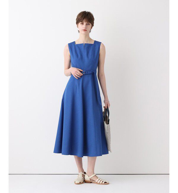 allureville「スクウェアデザインフレアーワンピース」|ワンピース|