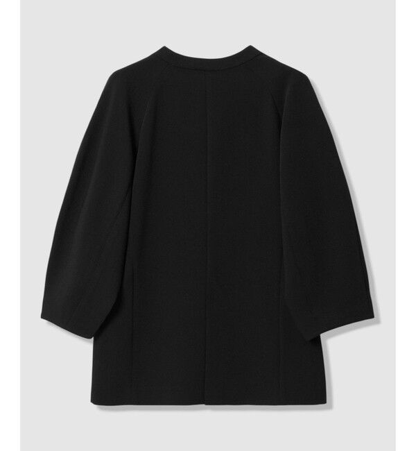 allureville「【ATELIER Line】ダブルクロスカラーレスジャケット」|ノーカラージャケット|